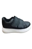 OrtopedikAL 1087 Kız Çocuk Siyah Cırtlı Sneaker Günlük Spor Ayakkabı thumbnail 2