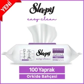 NİVEMESHOME ÇİÇEK SERİSİ 100 LÜ YÜZEY TEMİZLİK HAVLUSU ORKİDE BAHÇESİ SLEEPY - 2