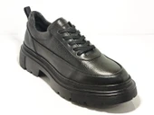 Tetri 0K534 Model Hakiki Deri El Yapımı Erkek Siyah Casual Ayakkabı thumbnail 1