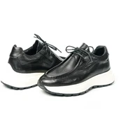 Tetri K525 Juno Model Hakiki Deri El Yapımı Erkek Siyah Casual Ayakkabı thumbnail 2