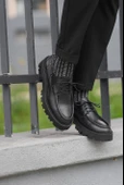 Tetri K512 Ortega Model Hakiki Deri El Yapımı Erkek Siyah Casual Ayakkabı - 4