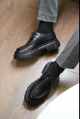 Tetri 0624 Alviso Longo Hakiki Deri El Yapımı Erkek Siyah Casual Ayakkabı - 6