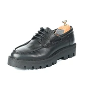 Tetri K512 Ortega Model Hakiki Deri El Yapımı Erkek Siyah Casual Ayakkabı - 1