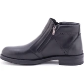 Forelli PIEL 36255-H Siyah Erkek Kışlık Deri Comfort Bot - 3