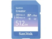 SanDisk Creator 512GB SDSDXEP-512G-GNCIS 280MB/s UHS-II SDXC 6K-4K UHD V60 Hafıza Kartı - 1