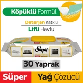 YAĞ ÇÖZÜCÜ DETERJAN KATKILI YÜZEY TEMİZLİK HAVLUSU 30 YAPRAK SLEEPY - 1