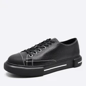 Fosco 9901 Siyah Hakiki Deri Sneakers Ayakkabı thumbnail 3