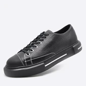 Fosco 9901 Siyah Hakiki Deri Sneakers Ayakkabı thumbnail 2