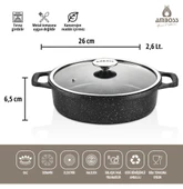 Amboss Montana Siyah 3 Parça Granit Tencere Seti - 2