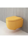 V-tondo Rimless Asma Klozet Kanalsız Kısa Kapak Hariç Parlak Mandalina Sarısı 1417-021-0128 - 1