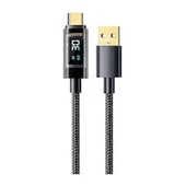 HADRON HDX1300K USB TO TYPE-C HIZLI ŞARZ KABLOSU DİJİTAL GÖSTERGELİ 35W 1.2M - 1