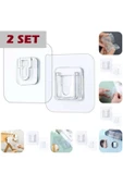 Mucit Home 2'li Set Geçmeli Klips Eşya Sabitleme Askısı Tablo Ayna Resim Sabitleme Aparatı - 1