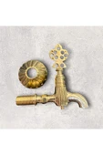 İSAOĞLU YAPI Antik Gold Osmanlı Kurna Musluğu Eskitme Hamam Musluğu Altın Hamam Musluğu - 2