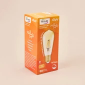 ELİTLED ST64 RUSTİK E 27 DUY 4 WATT LED AMPUL DİM EDİLİR. - 1
