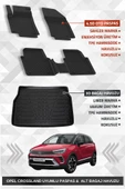 Sahler Opel Crossland 2017+ Uyumlu 4.5D Premium Havuzlu Oto Paspas ve Liner Marka 3D ALT Bagaj Havuzu thumbnail 1