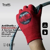 TG1290 Dokunmatik Antistatik A Seviye Kesilme Yırtılma Dirençli Çok Amaçlı İş Eldiveni - 4