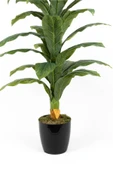 YAPAY ÇİÇEKÇİNİZ Siyah Saksıda Çim Detaylı Büyük Yapraklı Yapay Difenbahya Ağacı 180 Cm thumbnail 3