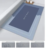 Mucit Home  Sihirli Su Emici Banyo Paspası Kaymaz Tabanlı Abdest Paspası Kare 3,5 Mm 40x60 - 2