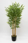 YAPAY ÇİÇEKÇİNİZ 5 Gövdeli Yoğun Yapraklı 100 cm Yapay Bambu Ağacı thumbnail 1