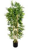 YAPAY ÇİÇEKÇİNİZ 5 Gövdeli Yoğun Yapraklı 120 Cm Yapay Bambu Ağacı thumbnail 5