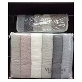 Via Home 6lı El Havlusu Seti, Delta Ağır Jakarlı Çantalı (50x90) - 1