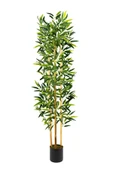 YAPAY ÇİÇEKÇİNİZ Yapay Yoğun Yapraklı Dekoratif Bambu Ağacı 3 Gövde 150cm - 1