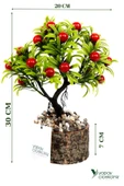 Taş Detaylı Odun Saksıda Yapay Bonsai Ağacı - 7