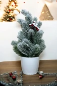 Kokinalı Kar Desenli Yılbaşı Çam Ağacı 36 Cm - 2