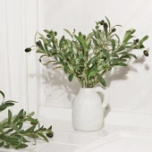 YAPAY ÇİÇEKÇİNİZ Yapay Zeytin Dalı Dekoratif 95 cm 6 Zeytinli thumbnail 6