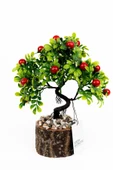 Taş Detaylı Odun Saksıda Yapay Bonsai Ağacı - 5