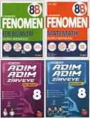 FENOMEN 8. SINIF 8B FEN B.+8B MATEMATİK+NEWTON ADIM ADIM ZİRVEYE FEN B.+MATEMATİK (4 KİTAP) - 1
