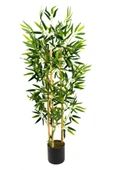 YAPAY ÇİÇEKÇİNİZ Yapay Yoğun Yapraklı Dekoratif Bambu Ağacı 3 Gövde 120cm - 8