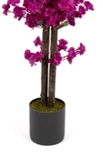 YAPAY ÇİÇEKÇİNİZ Gri Saksıda Mor Renkli Yapay Bahardalı Ağacı 100 Cm thumbnail 7