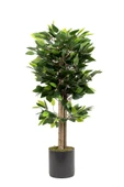 YAPAY ÇİÇEKÇİNİZ Gri Saksıda Yoğun Yapraklı Yapay Benjamin Ağacı thumbnail 1