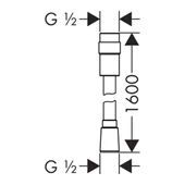 Hansgrohe Isıflex Duş Hortumu 1.60 m Krom - 2