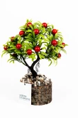 Taş Detaylı Odun Saksıda Yapay Bonsai Ağacı - 11