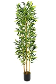 YAPAY ÇİÇEKÇİNİZ Yapay Yoğun Yapraklı Dekoratif Bambu Ağacı 3 Gövde 150cm - 8