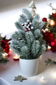 Kokinalı Kar Desenli Yılbaşı Çam Ağacı 36 Cm - 4