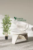 YAPAY ÇİÇEKÇİNİZ Yapay Yoğun Yapraklı Dekoratif Bambu Ağacı 3 Gövde 120cm - 4