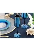 English Home Jade Cam 2'li Şampanya Kadeh 195 Ml Mavi - Lacivert - 2