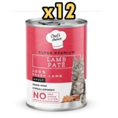Chefs Choice Kuzulu Tahılsız Ezme Kedi Yaş Maması 400 Gr X 12 Adet - 1