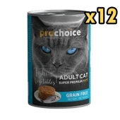 Pro Choice Balık ve Sebzeli Yetişkin Kedi Konservesi 400 Gr (12 Adet) - 1