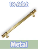 Çizgili Nesli Alüminyum Metal Lüks Modern Mobilya Çekmece Mutfak Dolabı Kulpu Altın 192mm (10 Adet) - 1