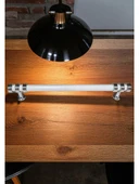 Nesli Alüminyum Metal Lüks Modern Mobilya Çekmece Mutfak Dolabı Kulpu Beyaz-Krom 128mm - 2