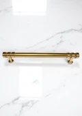 Nesli Alüminyum Metal Lüks Modern Mobilya Çekmece Mutfak Dolabı Kulpu Altın 160mm (10 Adet) - 6