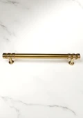 Nesli Alüminyum Metal Lüks Modern Mobilya Çekmece Mutfak Dolabı Kulpu Altın 192mm (10 Adet) - 3