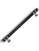 Nesli Alüminyum Metal Lüks Modern Mobilya Çekmece Mutfak Dolabı Kulpu Siyah-Krom 128mm - 1