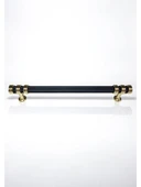 Çizgili Nesli Alüminyum Metal Lüks Mobilya Çekmece Mutfak Dolabı Kulpu Siyah-Altın 192mm (10 Adet) - 2