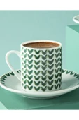 English Home Leno Porselen 4 Parça 2 Kişilik Kahve Fincan Takımı 80 Ml Yeşil - 2