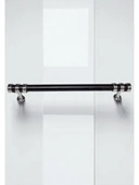 Nesli Alüminyum Metal Lüks Modern Mobilya Çekmece Mutfak Dolabı Kulpu Siyah-Krom 128mm - 3